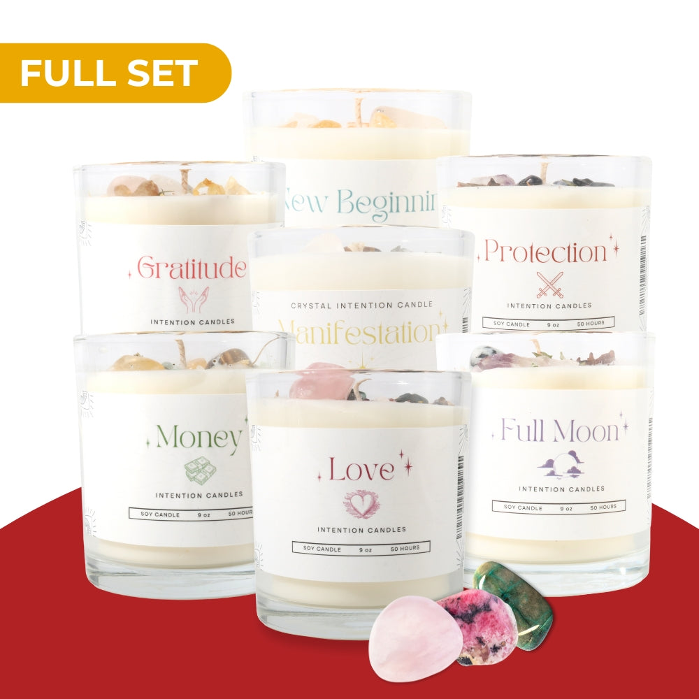 Manifestation Crystal Intention Candle