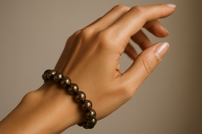 golden black color pyrite