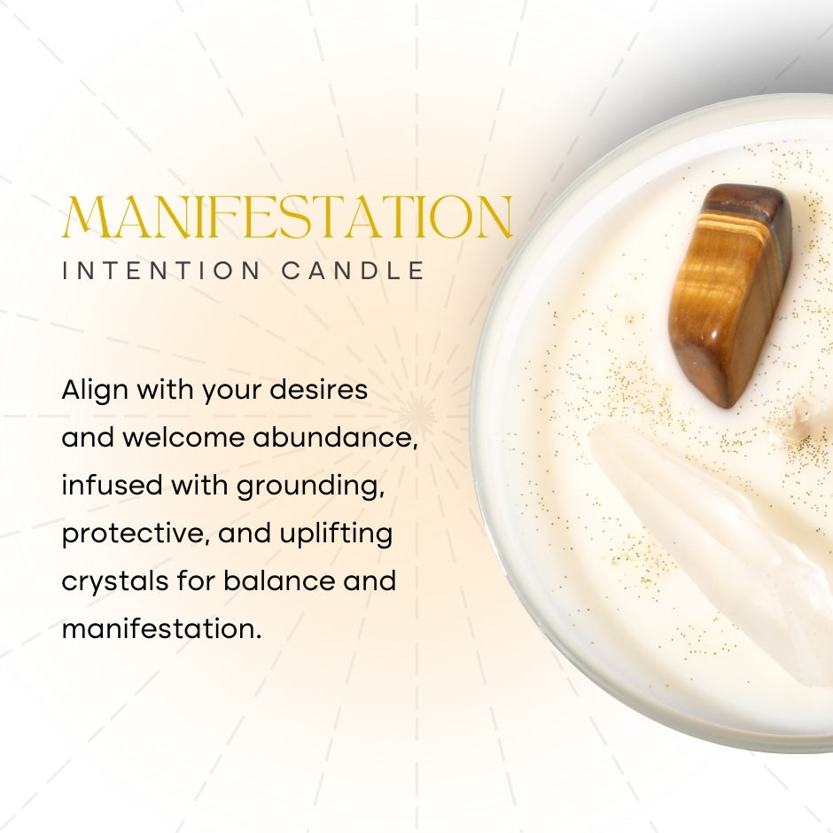 Manifestation Crystal Intention Candle