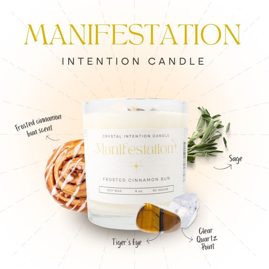 Manifestation Crystal Intention Candle