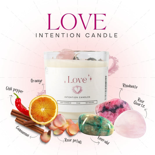 Full Set Intention Crystal Candle (7 candles)