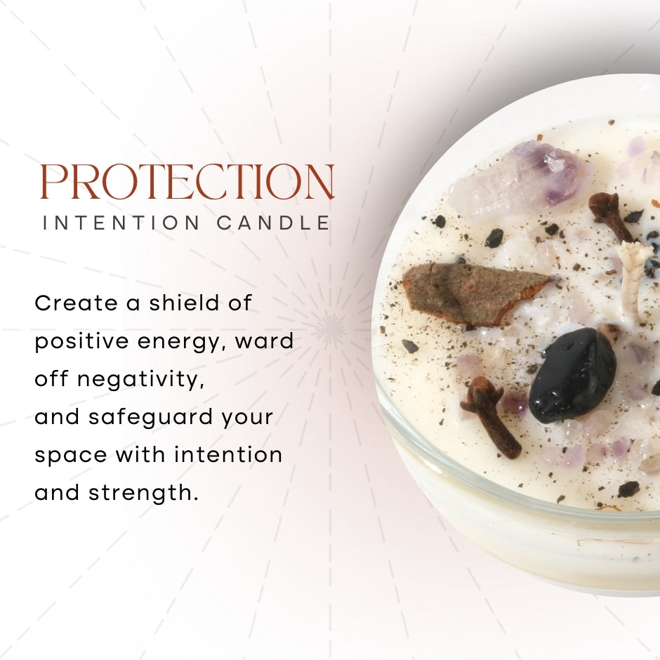 Protection Crystal Intention Candle