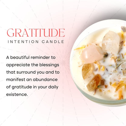 Gratitude Crystal Intention Candle