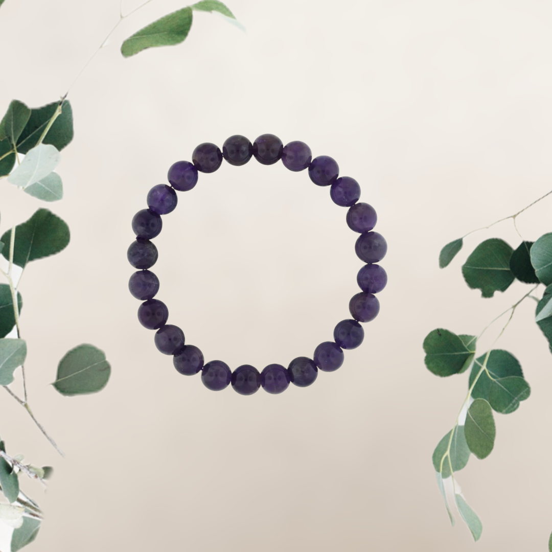 Sleep & Anti-Addiction - Amethyst Bead Bracelet