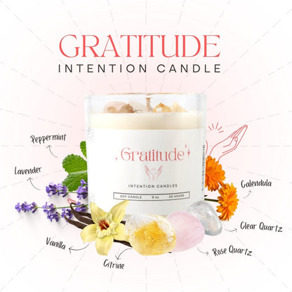 Gratitude Crystal Intention Candle