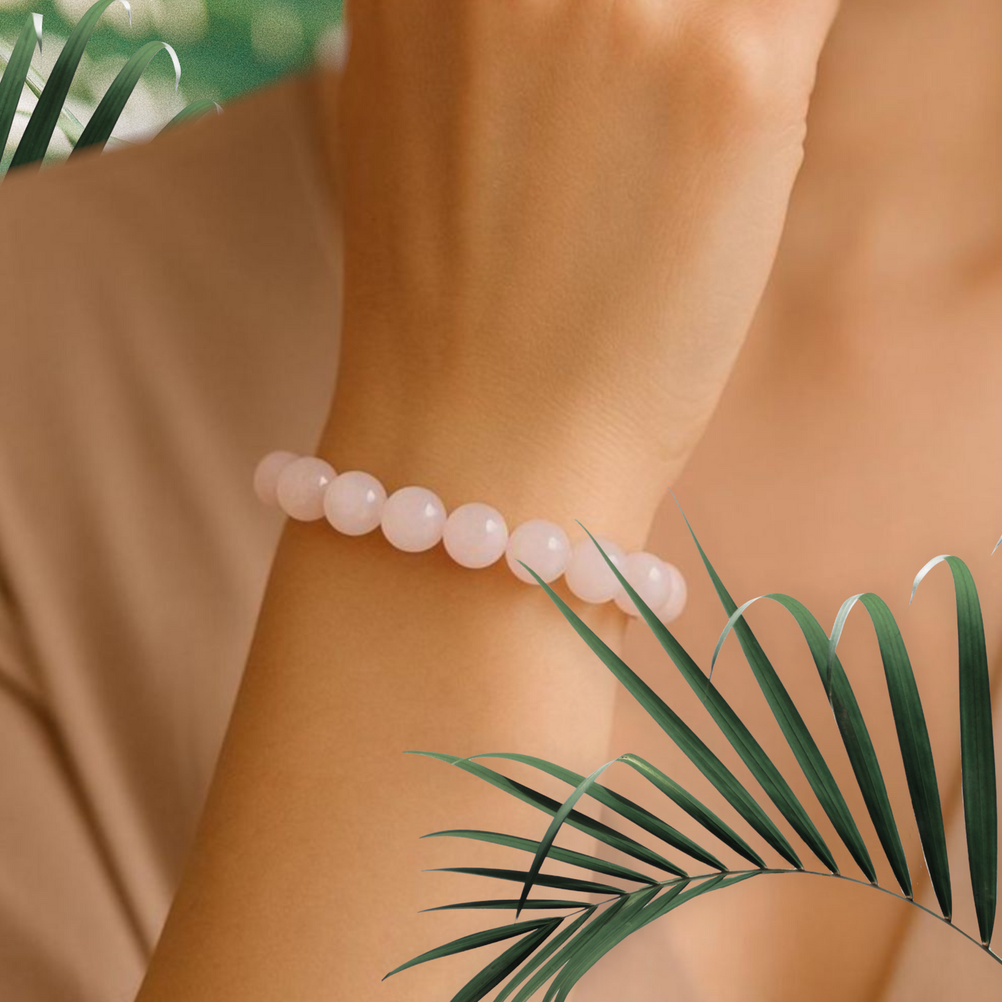 Rose Quartz Bead Bracelet