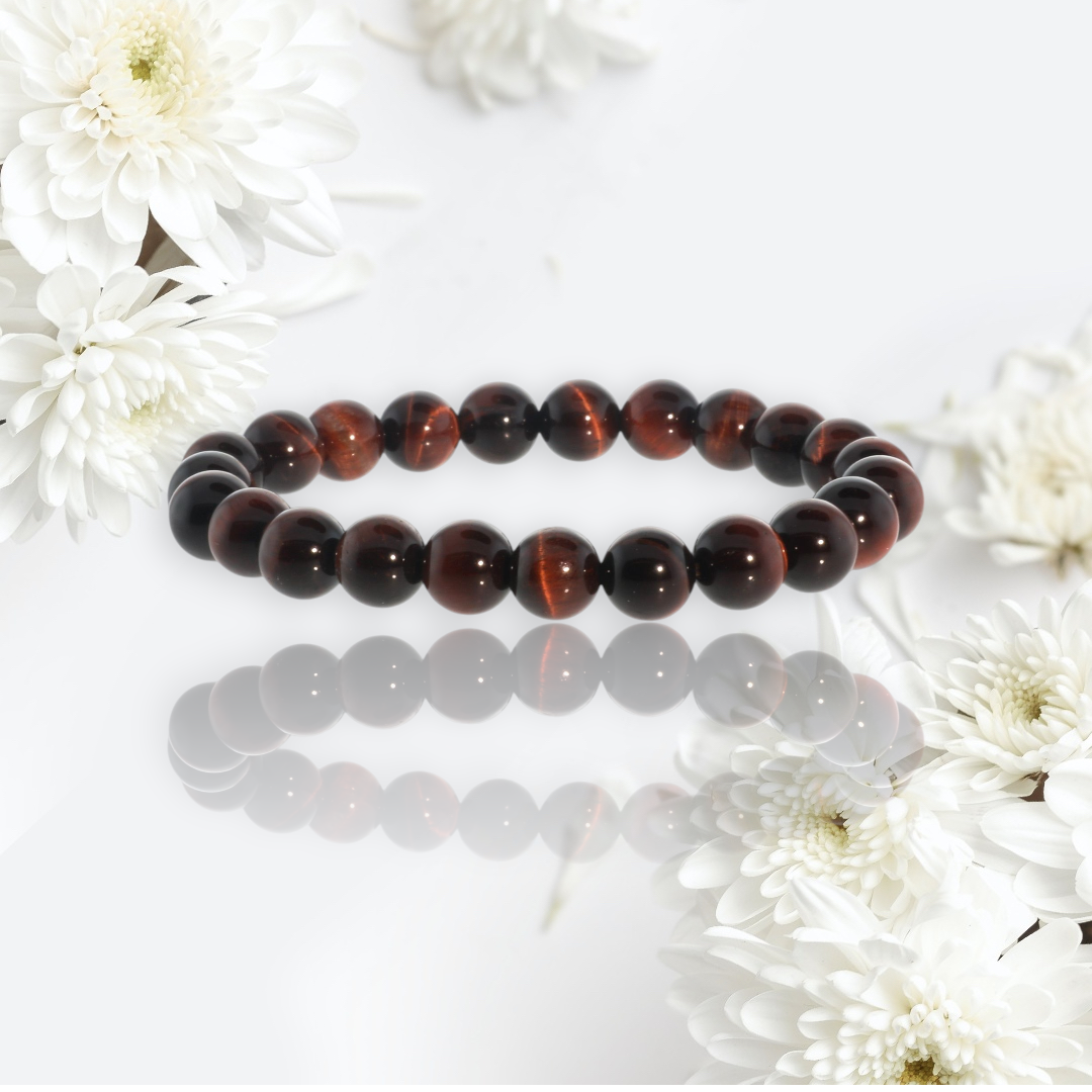 Motivation - Red Tiger's Eye Beaded Bracelet