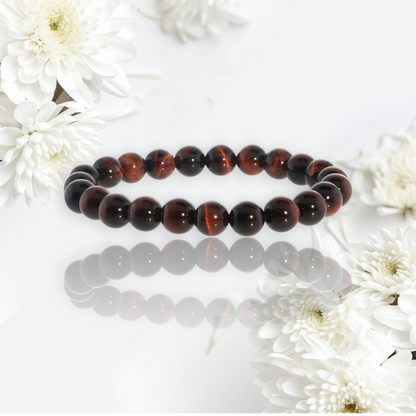 Motivation - Red Tiger's Eye Beaded Bracelet