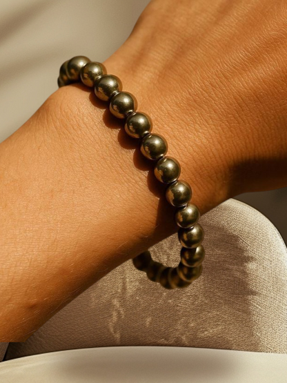 Pyrite Round Bracelet
