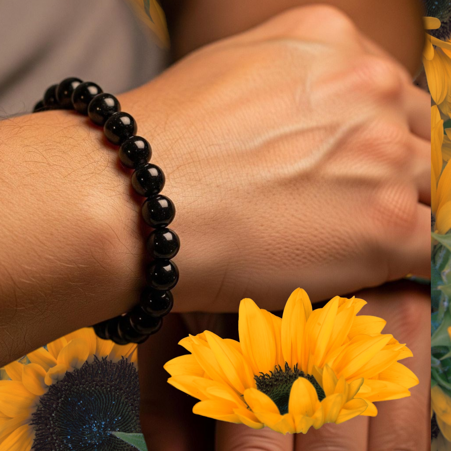 Black Tourmaline Bead Bracelet