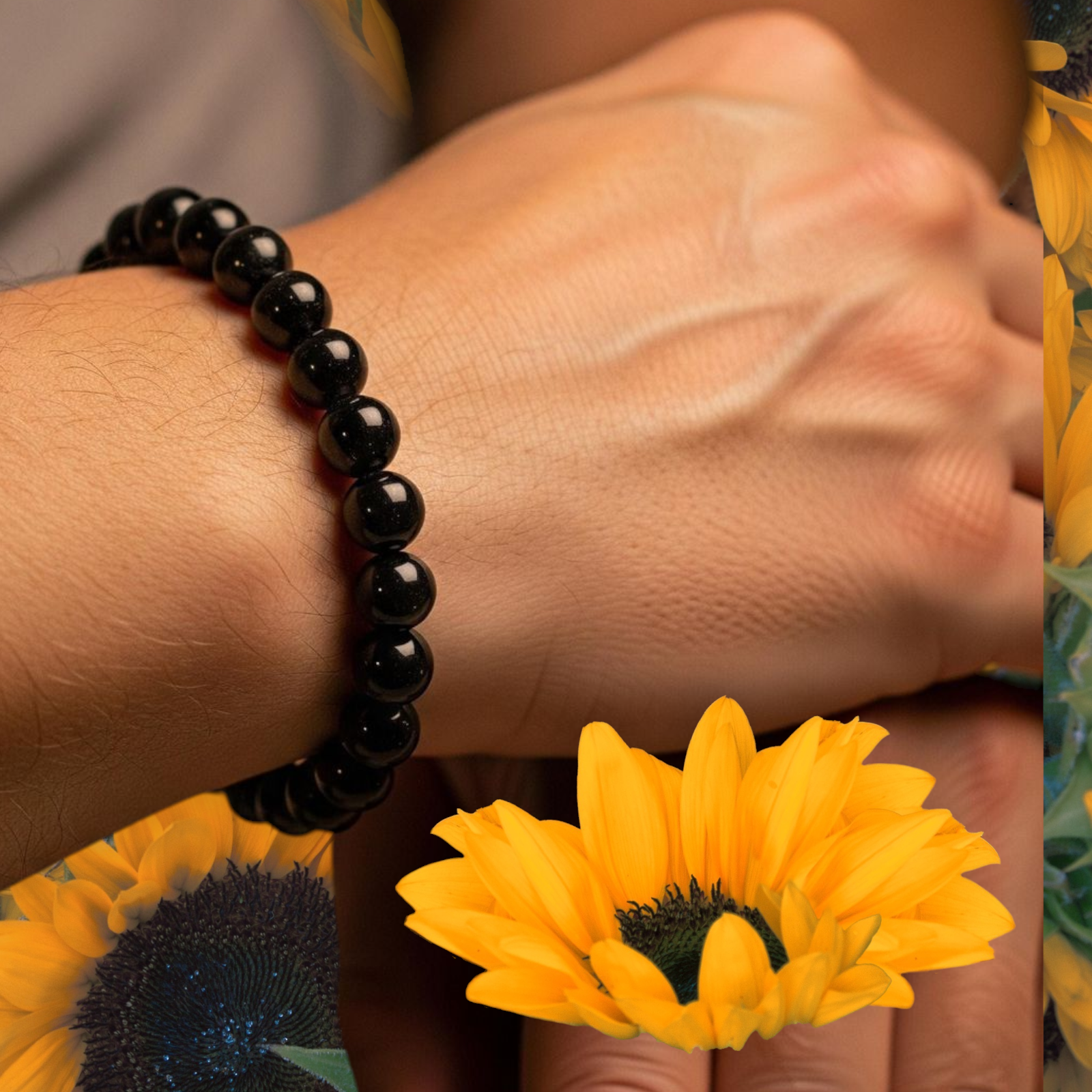 Black Tourmaline Bead Bracelet