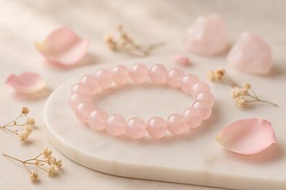 Rose Quartz Bracelet (8mm) – Love • Compassion • Healing-aesthetic